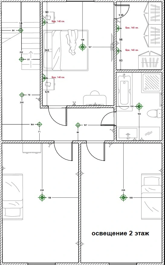 схемы разводки электрики двухэтажном в доме