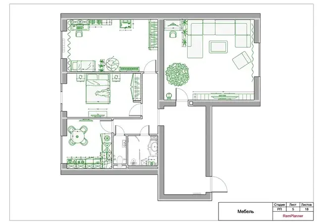 планы 3 комнатной квартиры