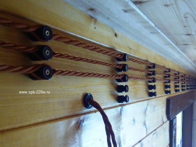 ретро проводка в деревянном доме