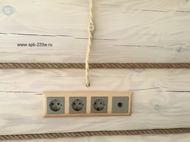 электрика в доме из бревна с ретропроводкой